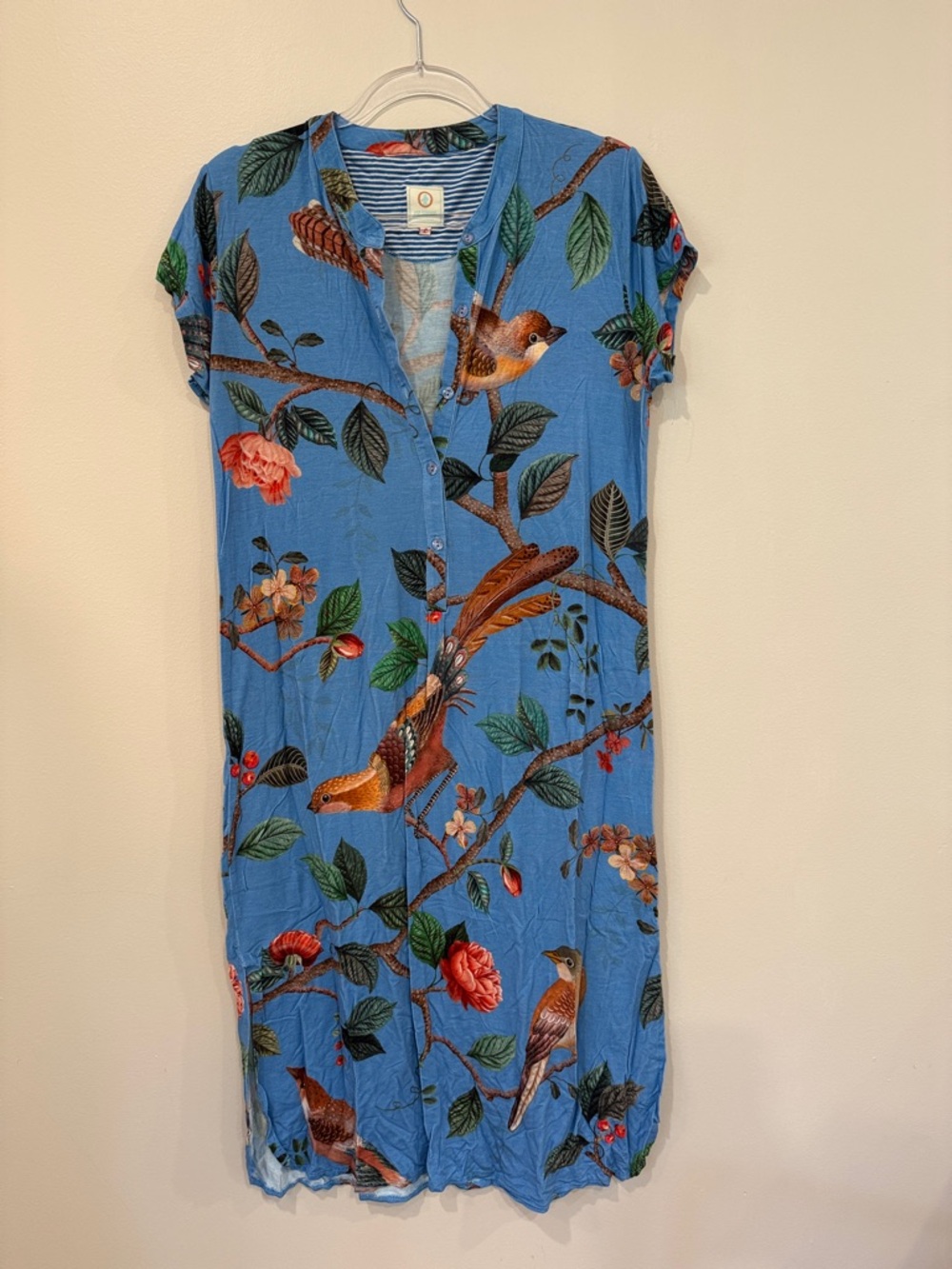 PIP Studio MIDI Long Nightgown Birds Floral